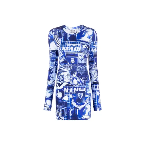 MOSCHINO Blue Женские Длинные Платья с Рукавами