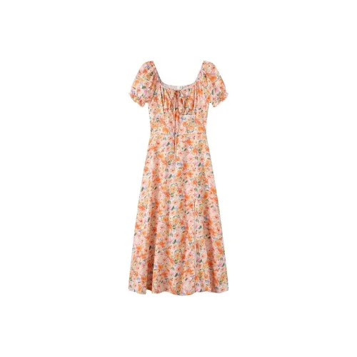 GULIANFEI Короткий рукав Платье Женская Длинная Юбка