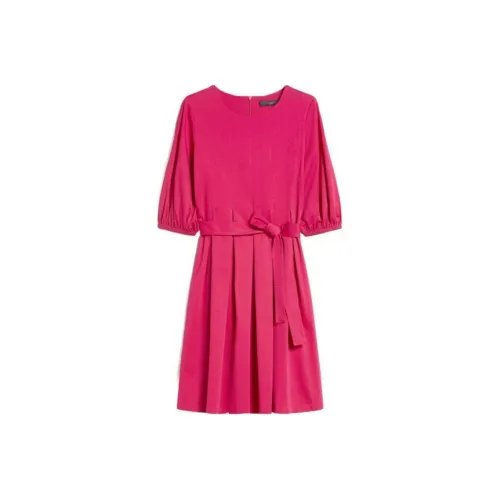 WEEKEND MaxMara Фуксия Женские Короткие Платья с Рукавами
