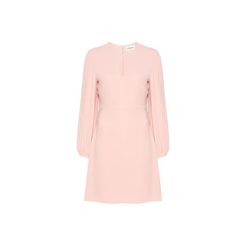 PAROSH SS24 Длинное платье с длинными рукавами женское персиково-оранжевый