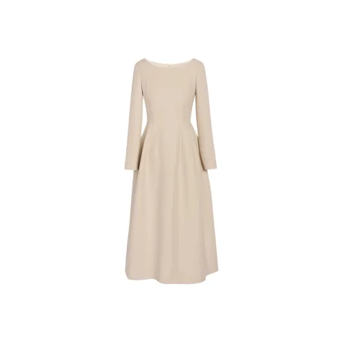 THE ROW Длинное платье с длинными рукавами цвет слоновая кость женское