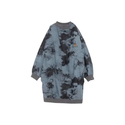 Vivienne Westwood Синие Женские Длинные Рукава Платья