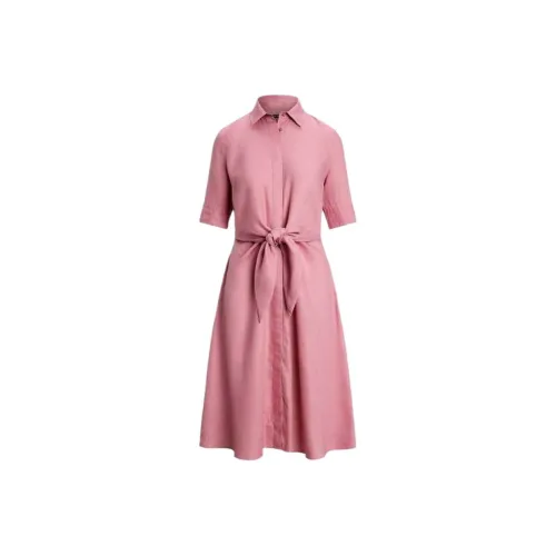 LAUREN RALPH LAUREN Розовые Женские Платья с Коротким Рукавом