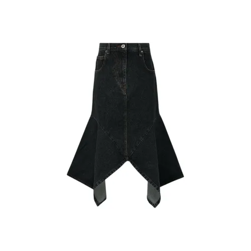 PushBUTTON Деним Длинный Юбка Женские Черный