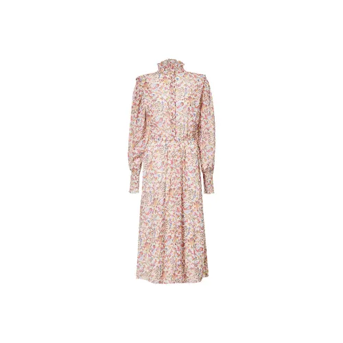 ISABEL MARANT ETOILE Розовое Женское Длинное Платье с Рукавами
