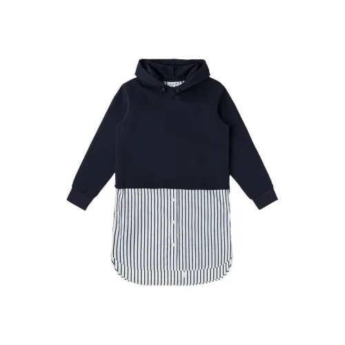 LACOSTE Черное Женское Длинное Платье с Рукавами