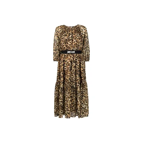 Just Cavalli Леопардовый принт Женские Платья с коротким рукавом