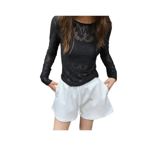 NANING9 Повседневные шорты Женские Белые