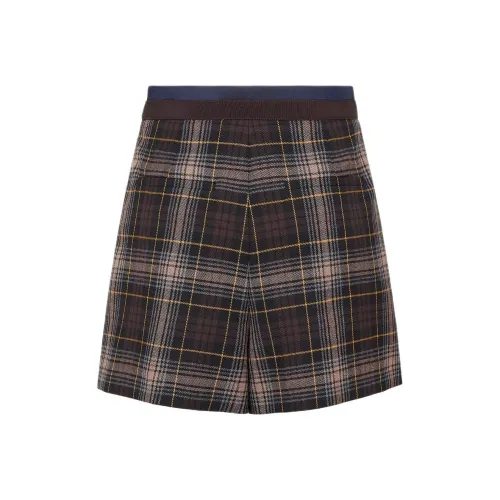 FENDI FW24 Повседневные шорты Женские Коричневый