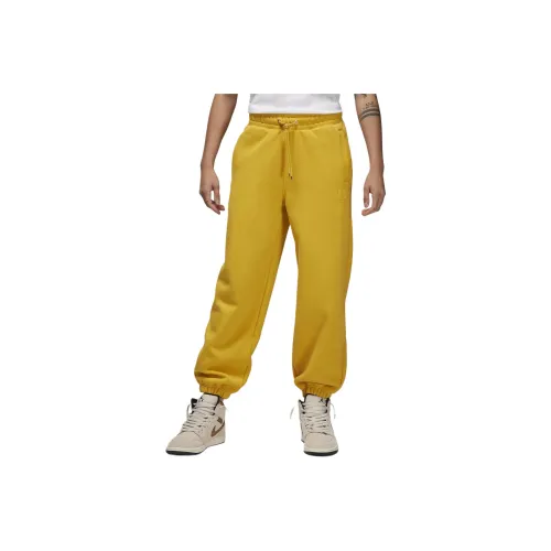 Jordan Flight Fleece Вязаные Тренировочные Штаны Женские Сияно-Желтые