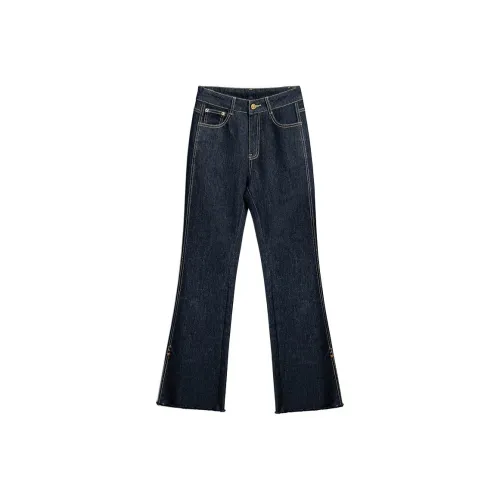 YUNGE Темно-синие Женские Джинсы
