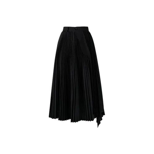 sacai Черная Женская Повседневная Длинная Юбка