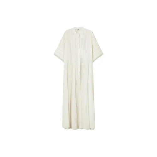 TWINSET Milano Короткий рукав Платье Женское Sugar Белый