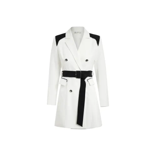 AUI Длинное платье с длинными рукавами женское белое