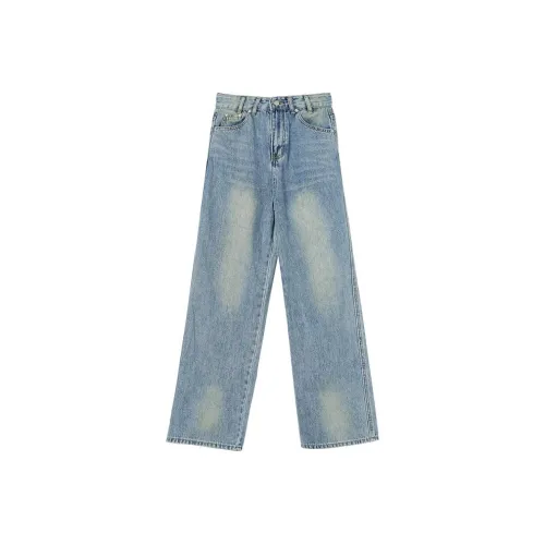 YITOUAGUA Винтажные синие женские джинсы
