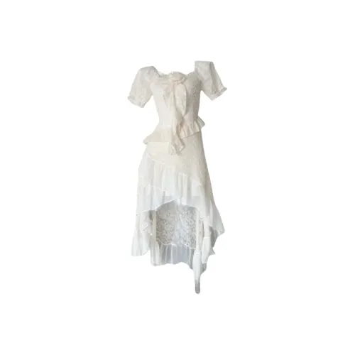 ARIADNAW STUDIO Короткие Платья и Юбки Женские Абрикос