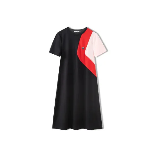 ELLE Active Короткий рукав Платье Женское Темно-синий