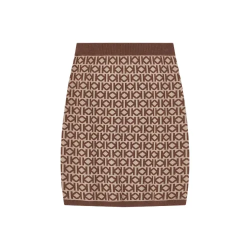 KARL LAGERFELD KNIT Длинная Юбка Женская Коричневая
