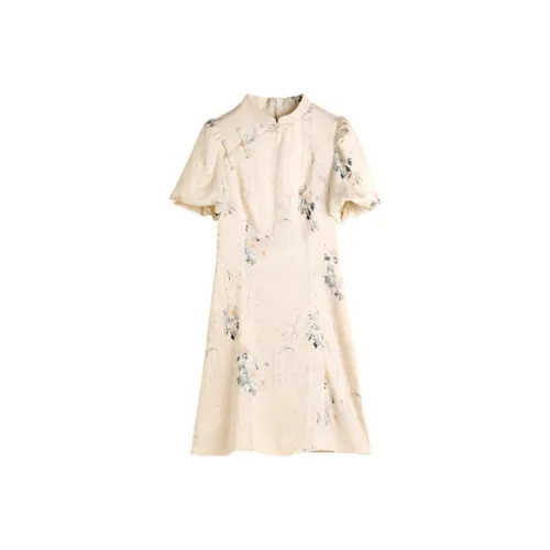 Hang Yi Court Короткий рукав Платье Женское