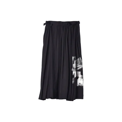 Yohji Yamamoto Черные Женские Повседневные Длинные Юбки