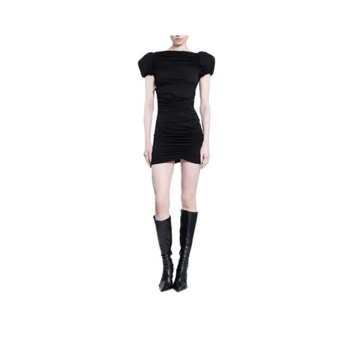 MAGDA BUTRYM Короткое платье с короткими рукавами женское черное