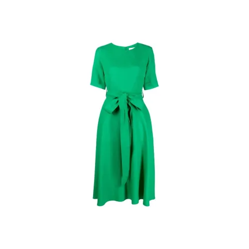 PAROSH Короткий рукав Платье Женское Изумрудно-зеленый