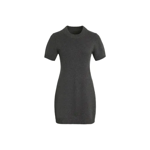 ABOUTPOEM Короткий рукав платье женское Monet серый