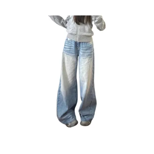 YEARNED Джинсы Женские Светло-Синие Штаны