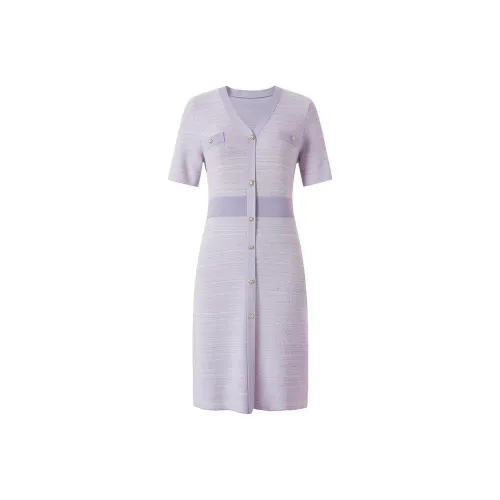 JZ. ANNAKRO Короткий рукав Платье Женское Светло-фиолетовое