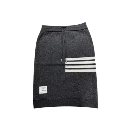 THOM BROWNE Серые Женские Повседневные Длинные Юбки