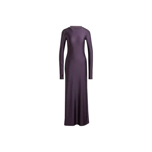 Adidas Originals Elongated Платье Длинное с длинными рукавами Женское Фиолетовое