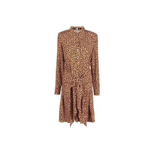 KARL LAGERFELD Длинное платье с длинными рукавами женское оранжевое