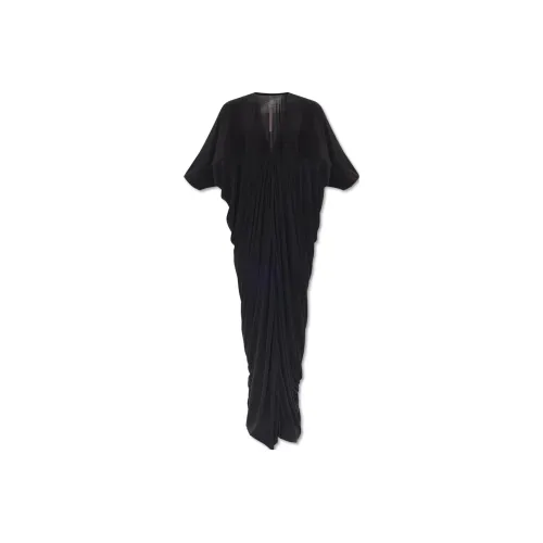 RICK OWENS Black Женские Короткие Платья с Рукавами