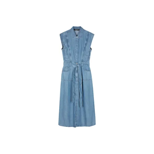 Patrizia Pepe Без рукавов Платье Женское Средне-синий