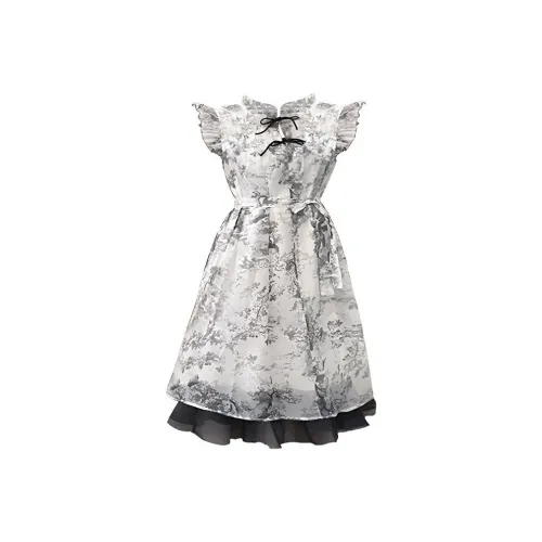 COSYISM Без рукавов Платье Женское Тушь Цвет