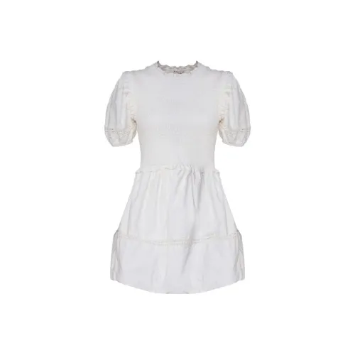 FOR LOVE LEMONS Короткое платье с короткими рукавами женское белое