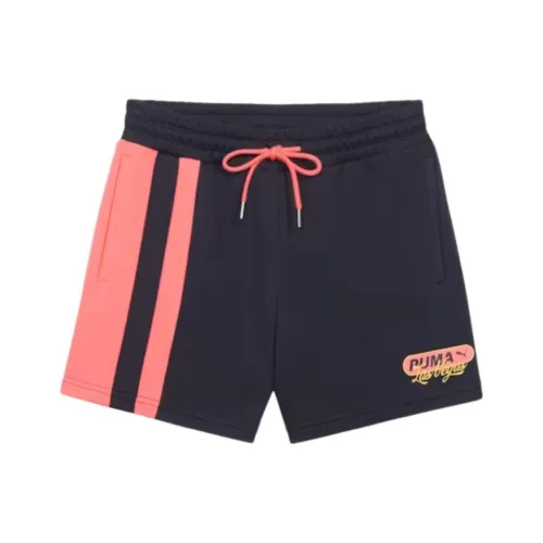 PUMA Повседневные шорты женские морского синего цвета