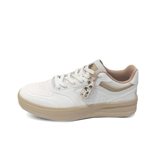 361° Slip-resistant Abrasion-resistant Low-top Skateboard Shoes Men's Beige White