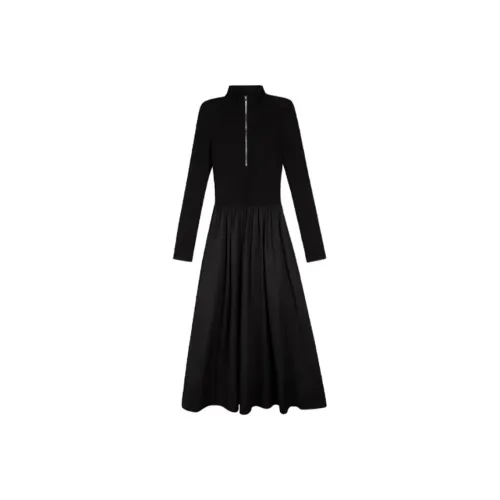 AFGGD Длинное платье с длинными рукавами женское черное