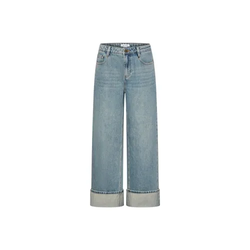 URBAN REVIVO Джинсы Женские Светло-Синий