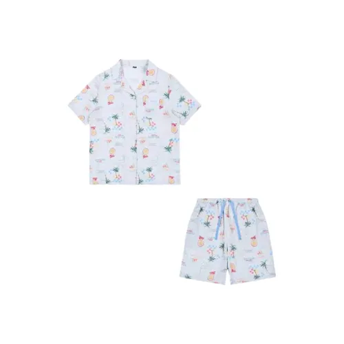 FILA Гавайские пузырьки Sucke Пижамный комплект Женские Светло-синий