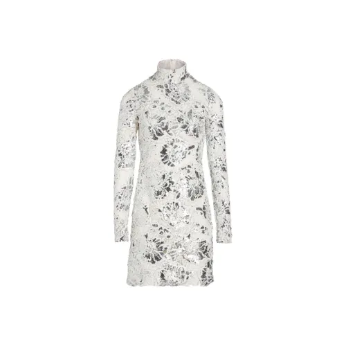 GIAMBATTISTA VALLI SS24 Длинное платье с длинными рукавами Женское белое