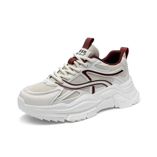 JEEP SPIRIT Износостойкий Дышащий Легкий Увеличивающий Высоту Низкий Топ Телесный Мужской Белый