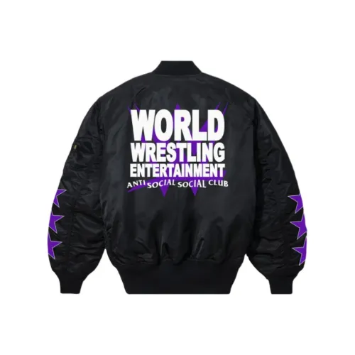 ANTI SOCIAL SOCIAL CLUB WWE Collaboration Черная унисекс куртка