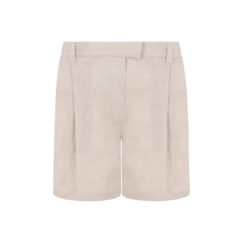 BRUNELLO CUCINELLI Повседневные шорты Женские Экрю