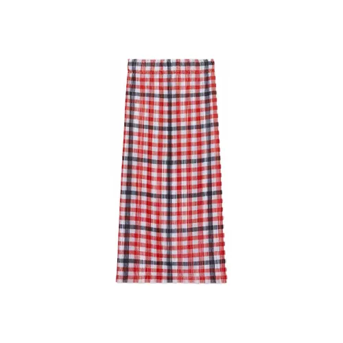 Burberry Повседневный Длинный Юбка Женская Ярко-Красная