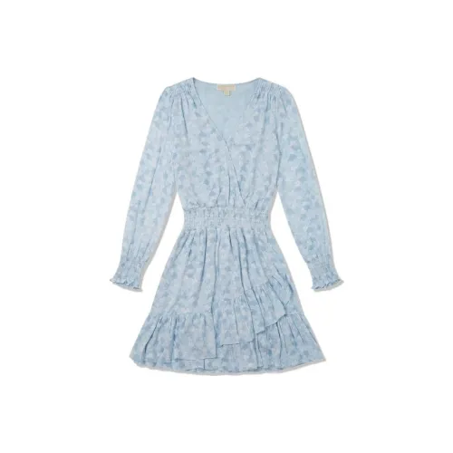 Michael Kors Blue Женские Длинные Рукава Платья