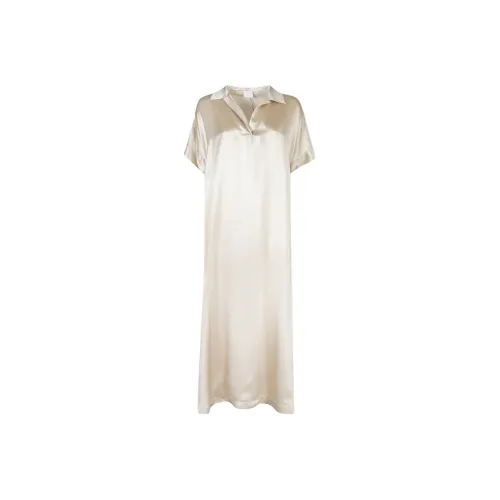 Eleventy FIRSTCLASS Made IN Italy SS24 Короткий рукав Платье Женское Шампанское золото