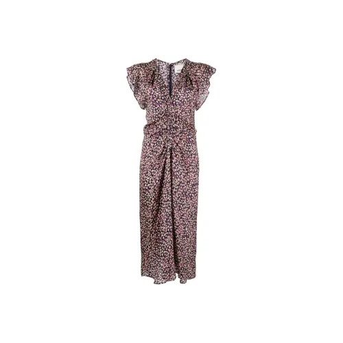 ISABEL MARANT Фиолетовый Женские Короткие Платья с Рукавами