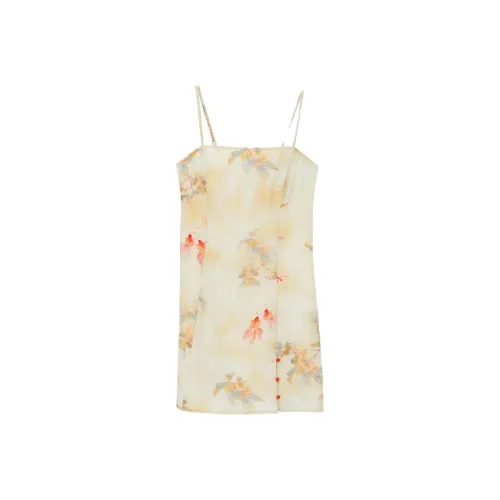 Linjou Без рукавов Платье Женское Золотая рыбка